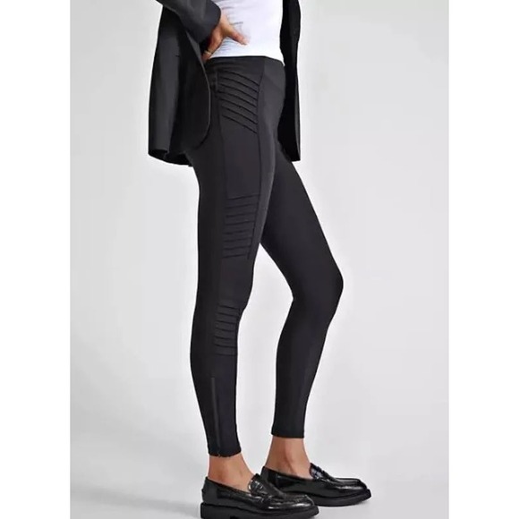 Athleta Delancey Moto Tight High Waisted Zip Ankle Yoga Pants - Picture 2 of 10